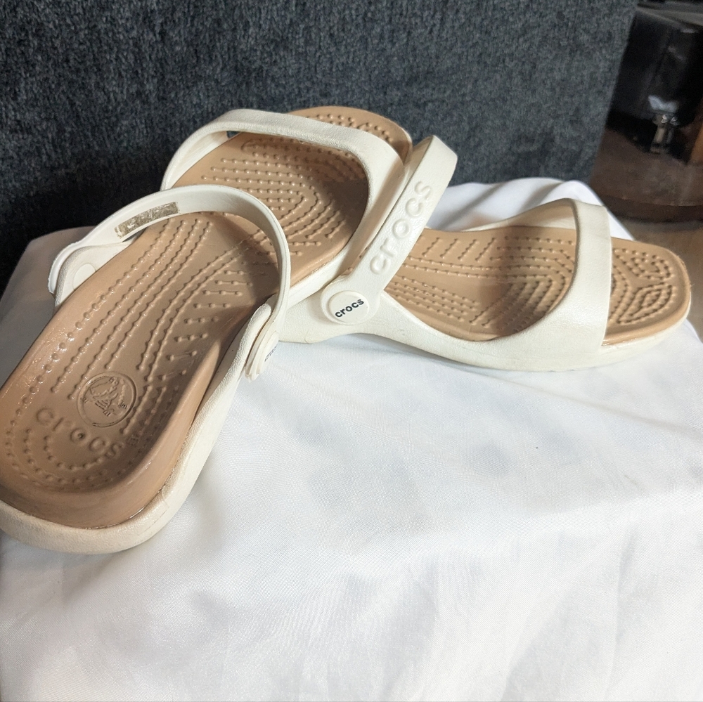 Women's Crocs Sandals, Cleo, Ivory